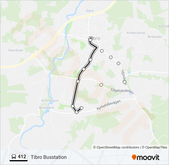 412 bus Line Map