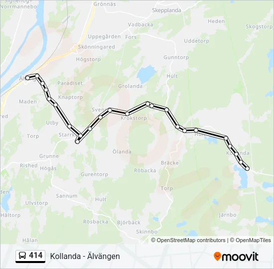 414 Bus Line Map