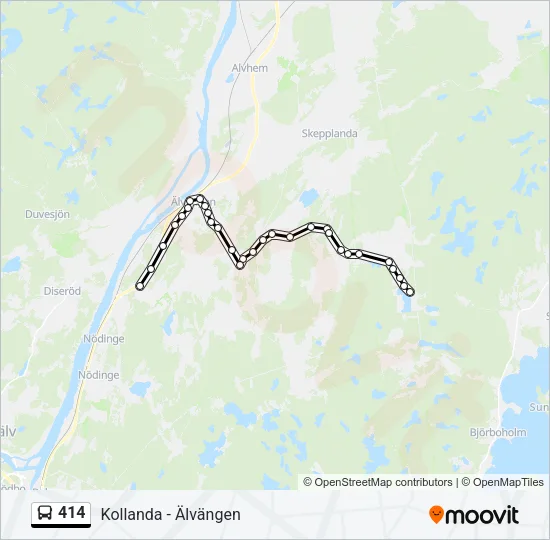 414 Bus Line Map