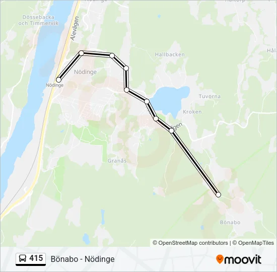 415 Bus Line Map