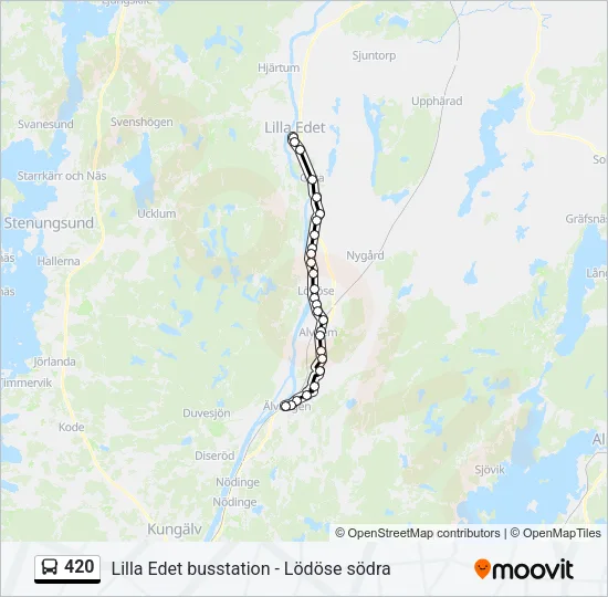 420 Bus Line Map