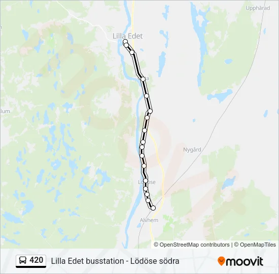 420 Bus Line Map