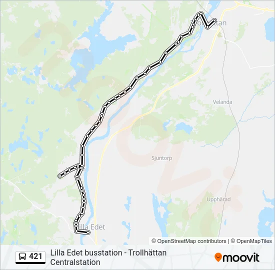 421 Bus Line Map