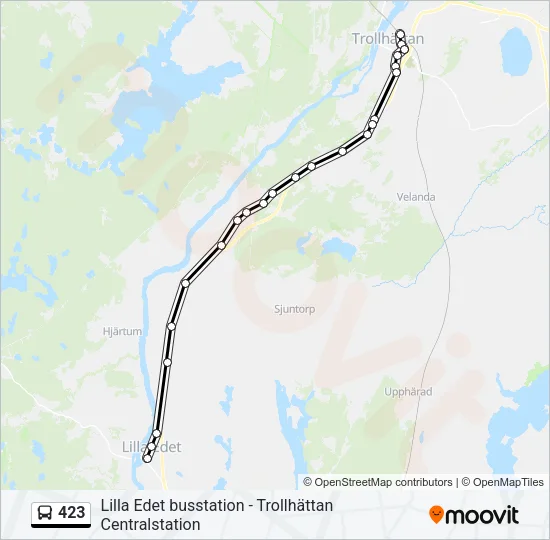 423 Bus Line Map
