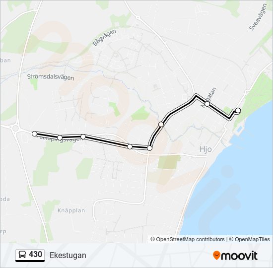 430 bus Line Map