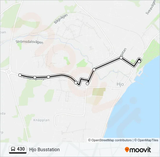 430 Bus Line Map