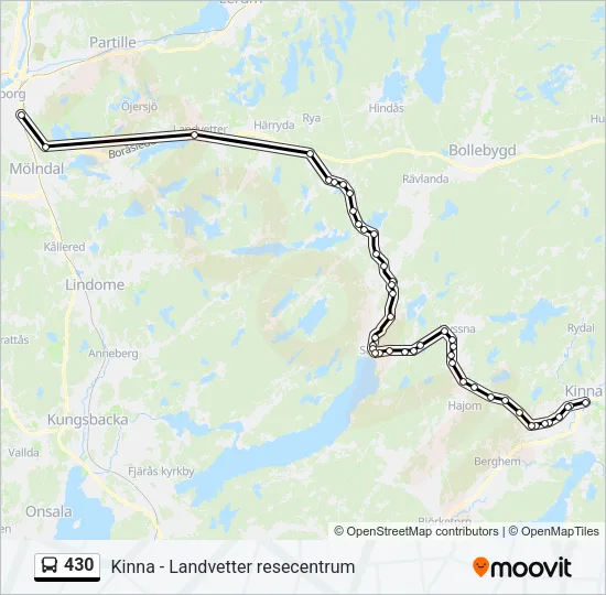 430 Bus Line Map