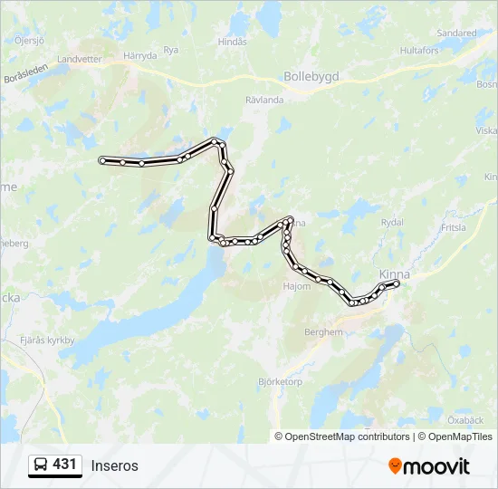 431 Bus Line Map
