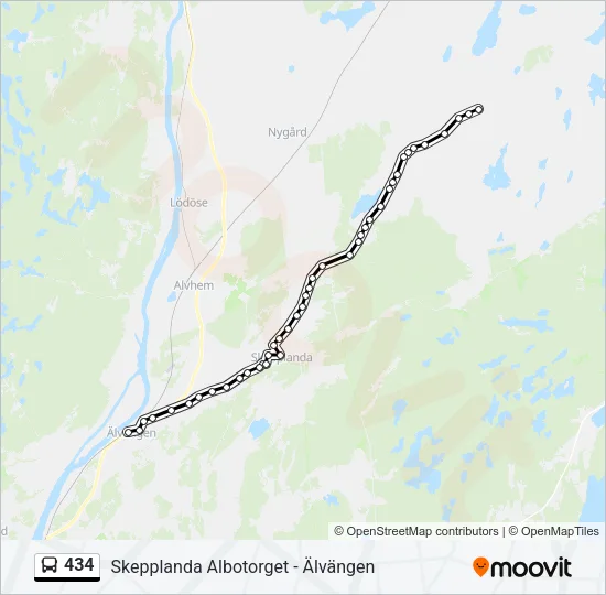 434 Bus Line Map