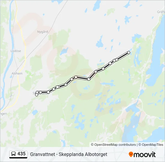 435 Bus Line Map