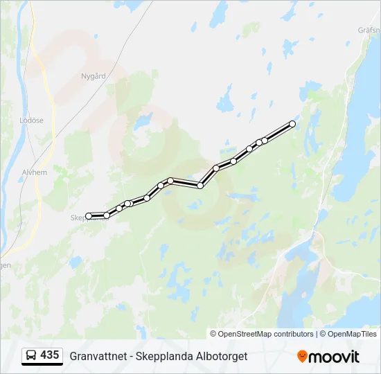435 Bus Line Map