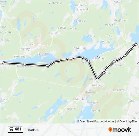 481 Bus Line Map