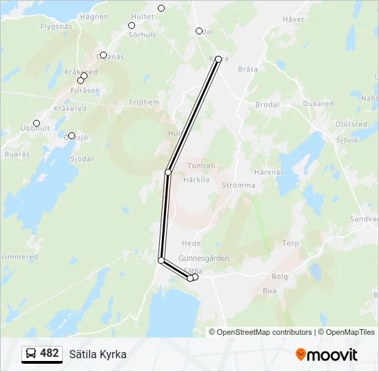 482 Bus Line Map