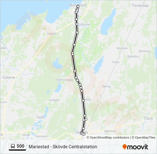500 Bus Line Map