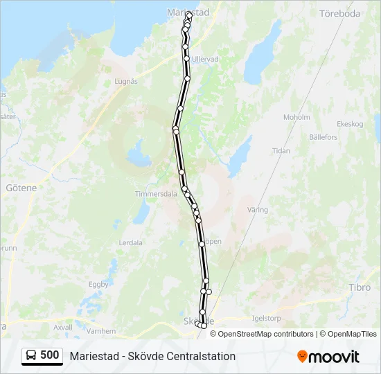 500 Bus Line Map
