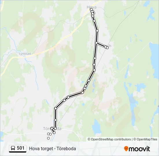 501 Bus Line Map