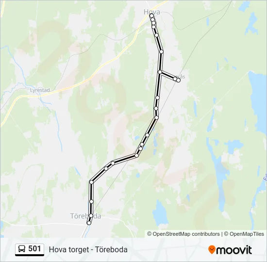 501 Bus Line Map