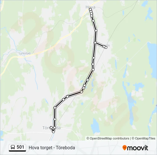 501 Bus Line Map