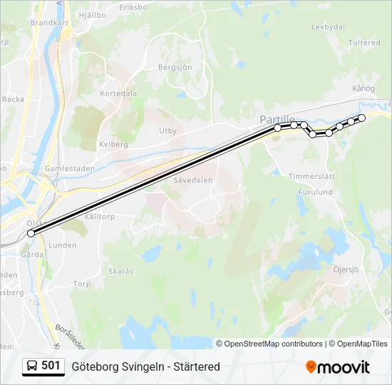501 Bus Line Map