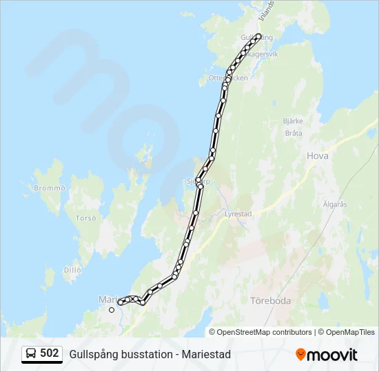 502 Bus Line Map