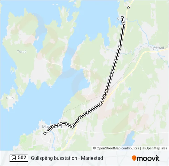 502 Bus Line Map