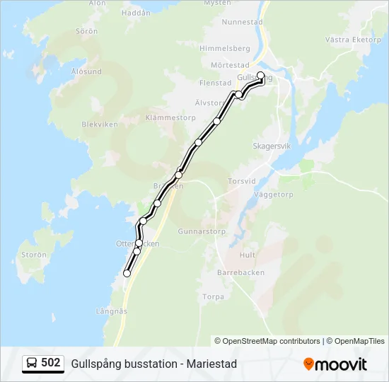 502 Bus Line Map