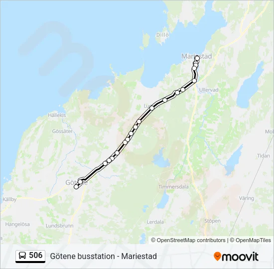 506 Bus Line Map