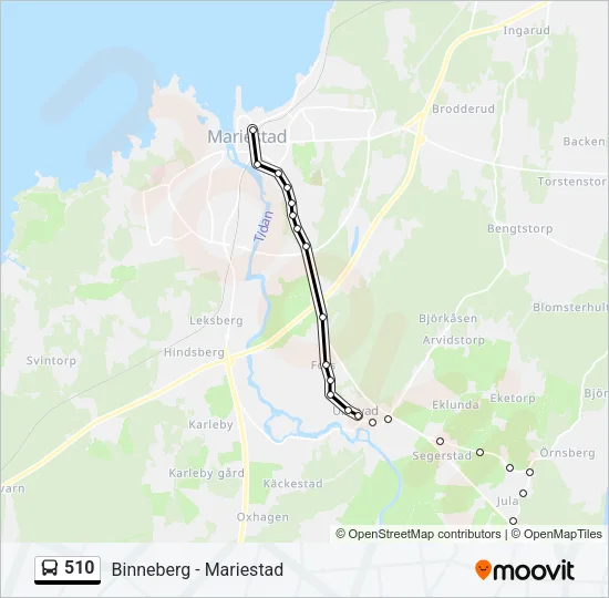 510 Bus Line Map
