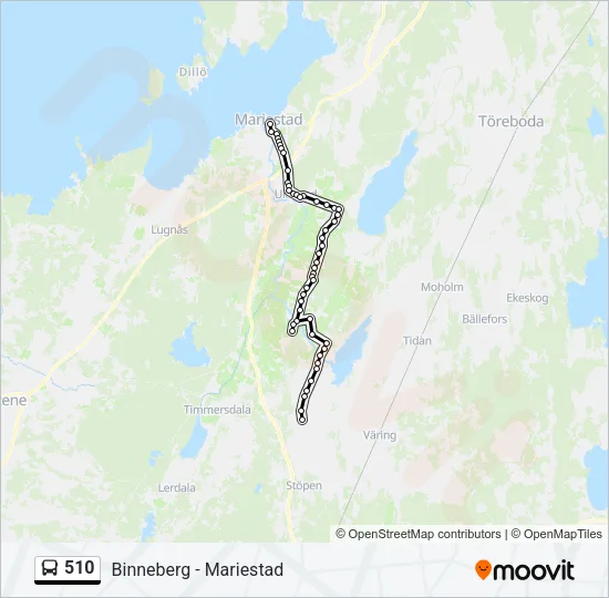 510 Bus Line Map