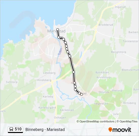 510 Bus Line Map
