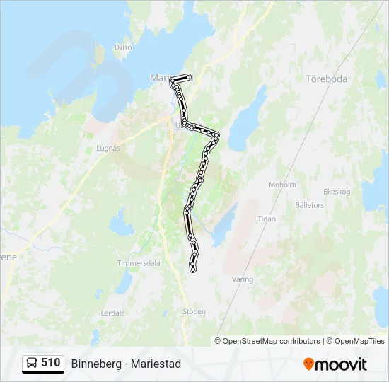 510 Bus Line Map