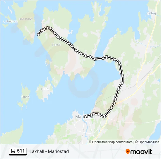 511 Bus Line Map