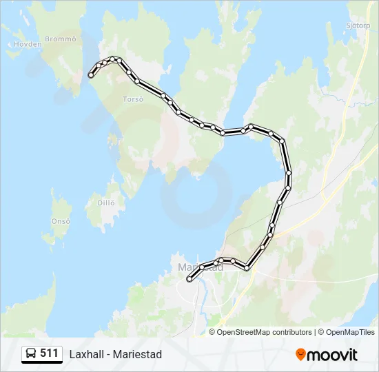 511 Bus Line Map