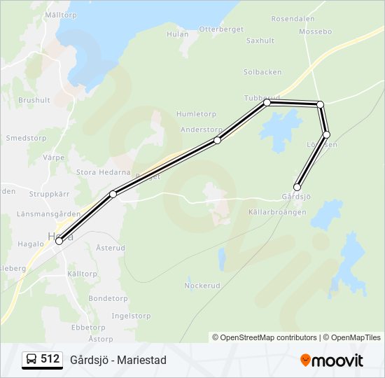 512 bus Line Map