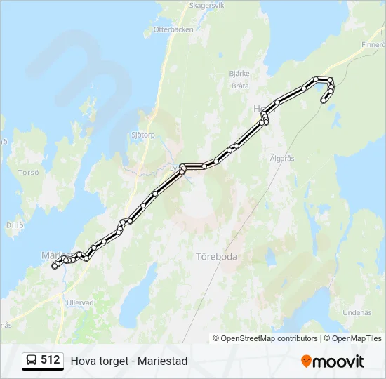512 Bus Line Map