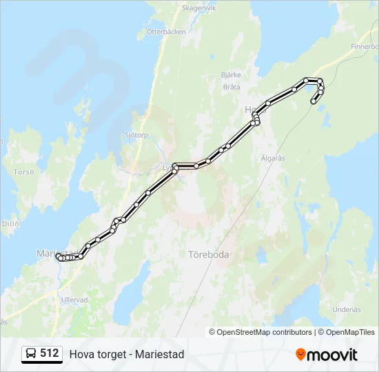 512 Bus Line Map