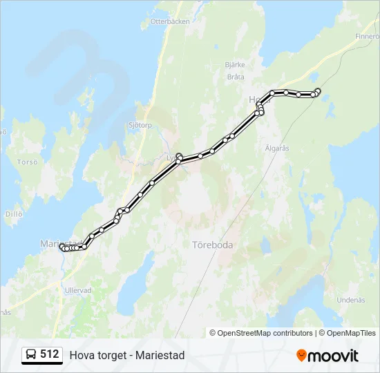 512 Bus Line Map