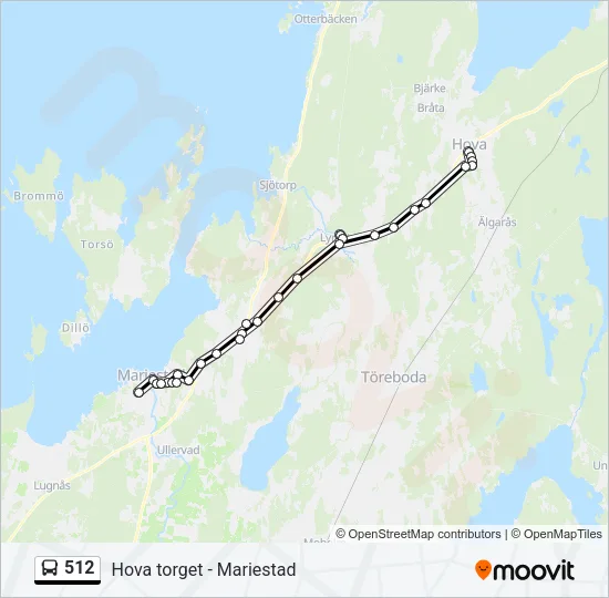 512 Bus Line Map