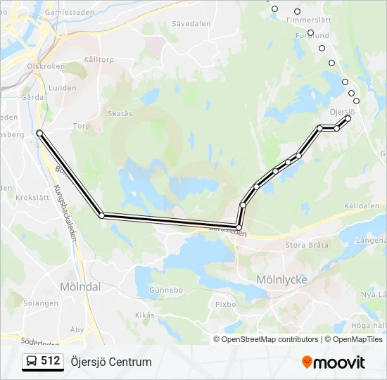 512 Bus Line Map