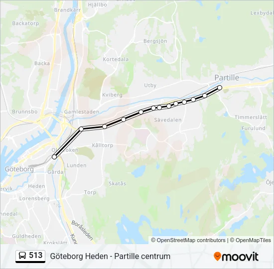 513 Bus Line Map