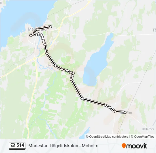 514 Bus Line Map