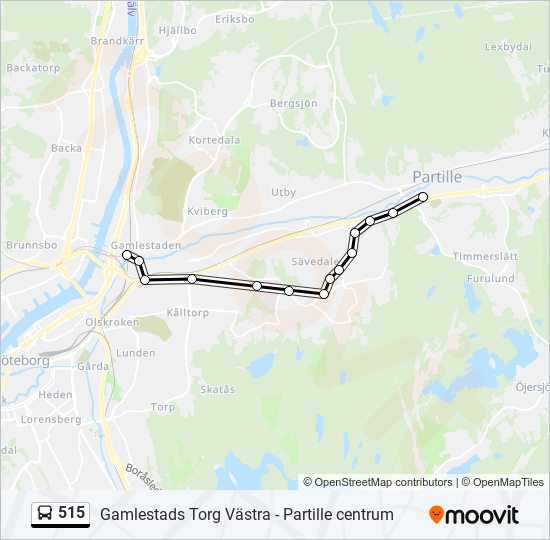 515 bus Line Map