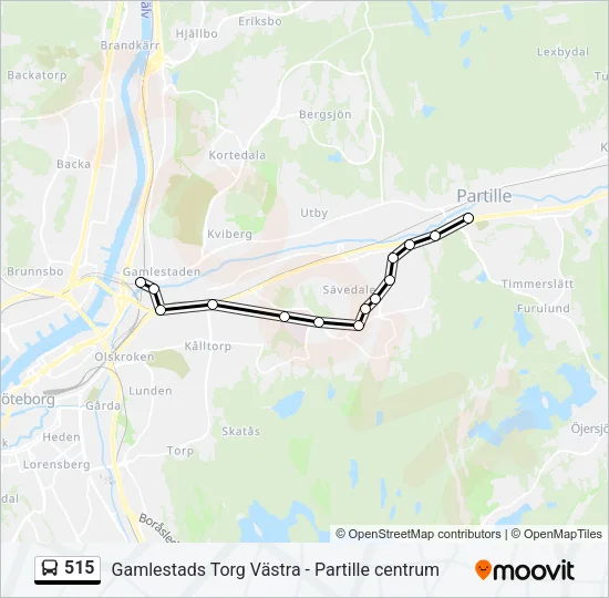 515 Bus Line Map