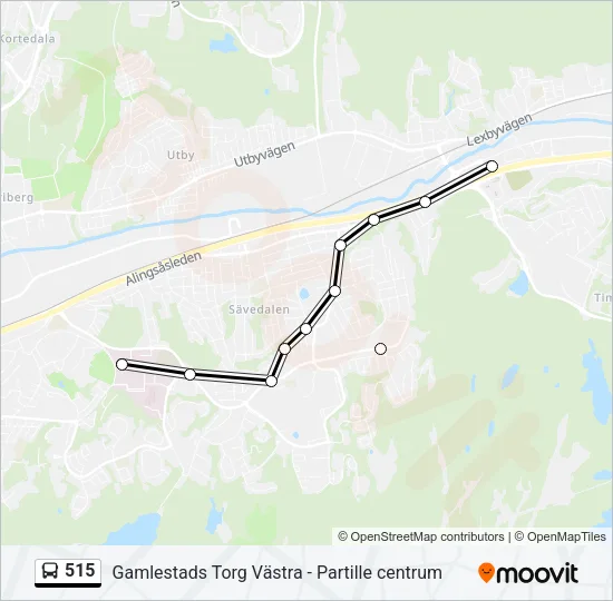 515 Bus Line Map