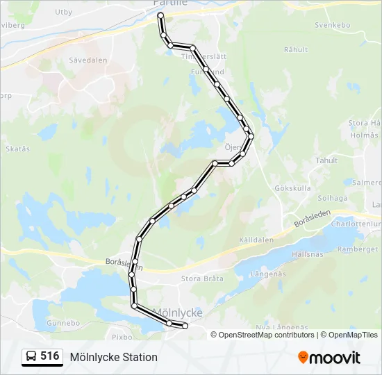 516 Bus Line Map