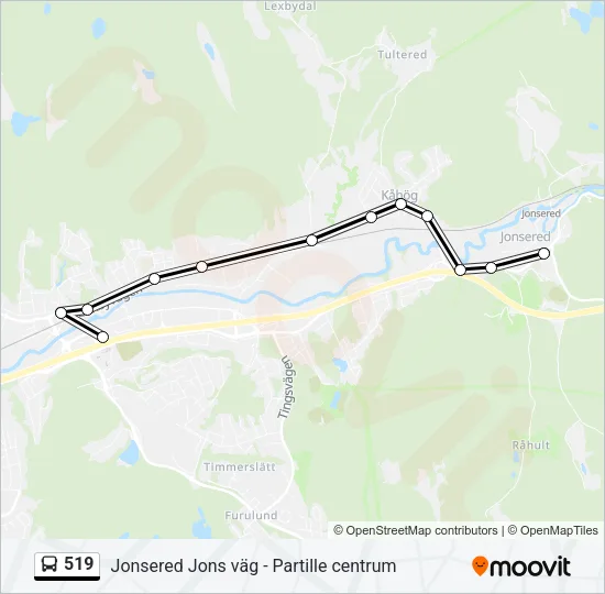 519 Bus Line Map