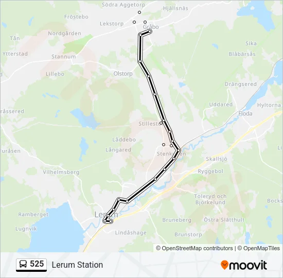525 Bus Line Map