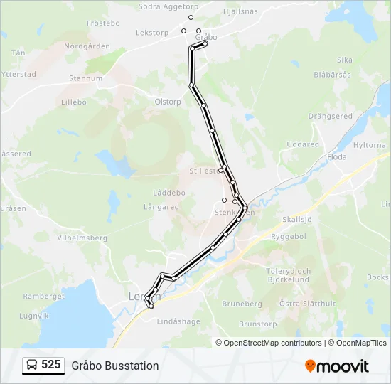 525 Bus Line Map