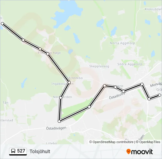 527 Bus Line Map