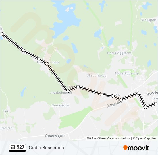 527 bus Line Map